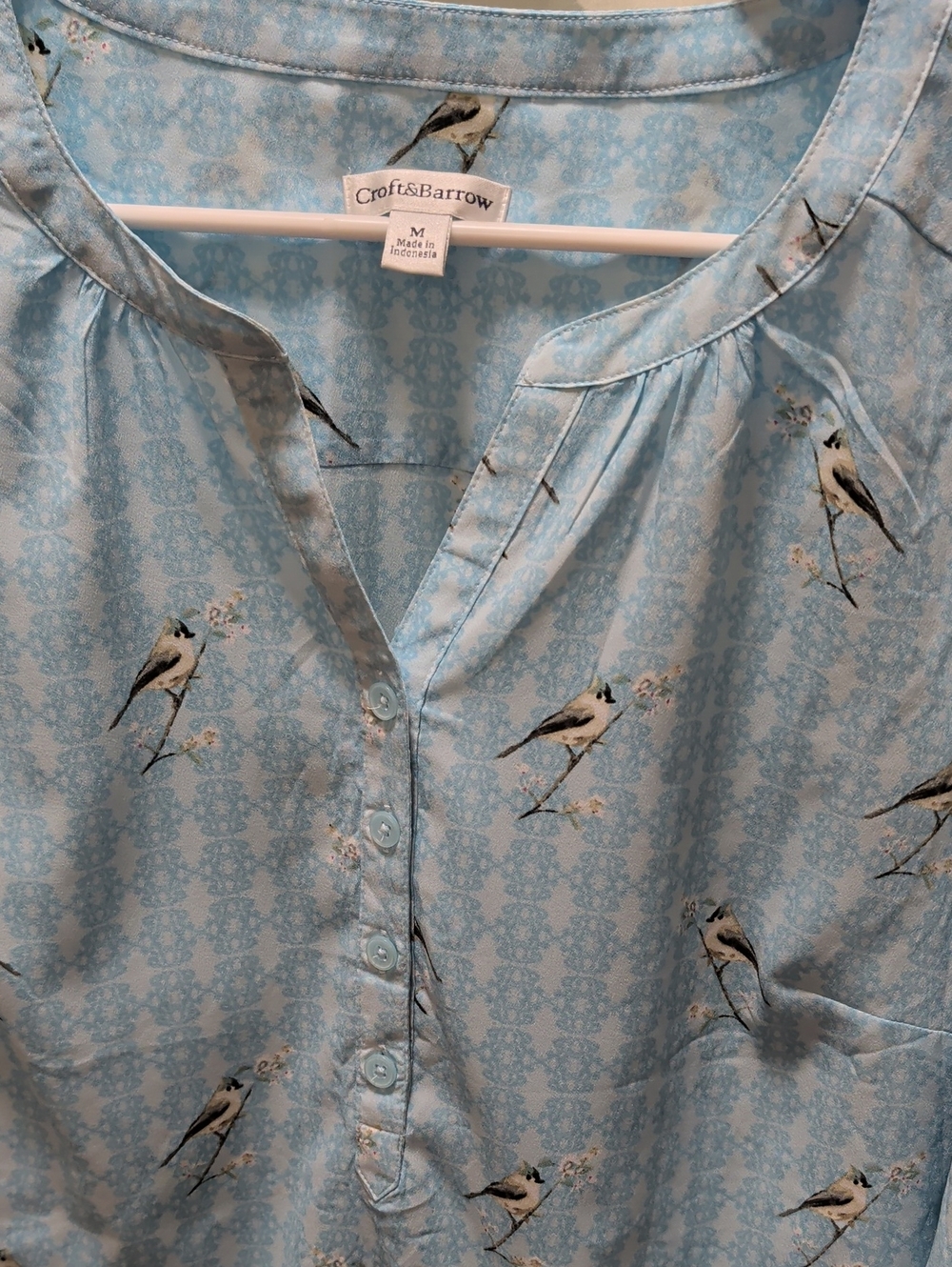 Bird-patterned Shirt- Size M